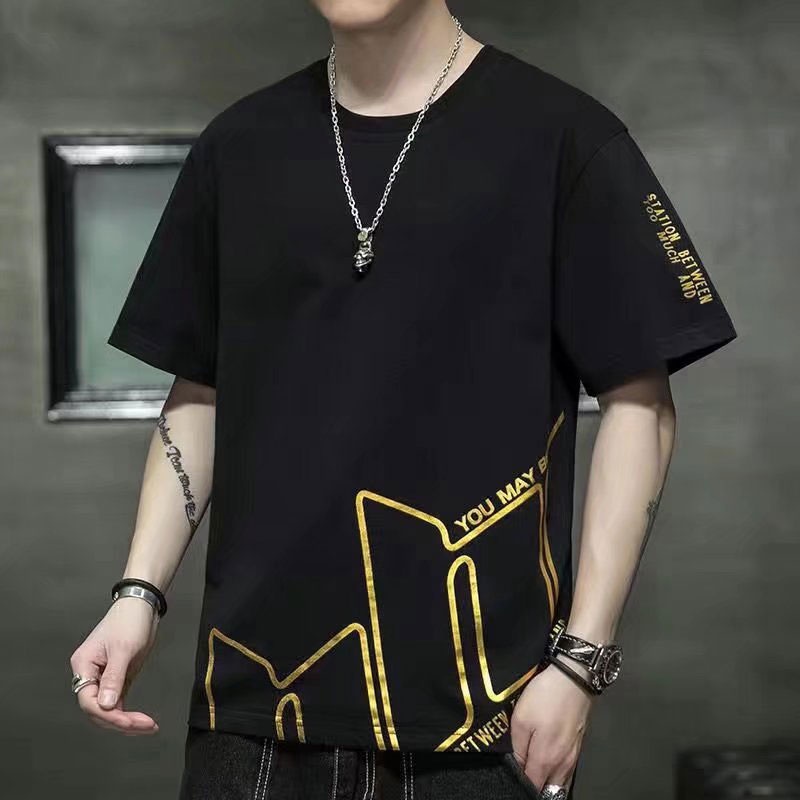 Áo Thun Tay Ngắn Cổ Tròn Dáng Rộng In Họa Tiết Thời Trang Mùa Hè Cho Nam