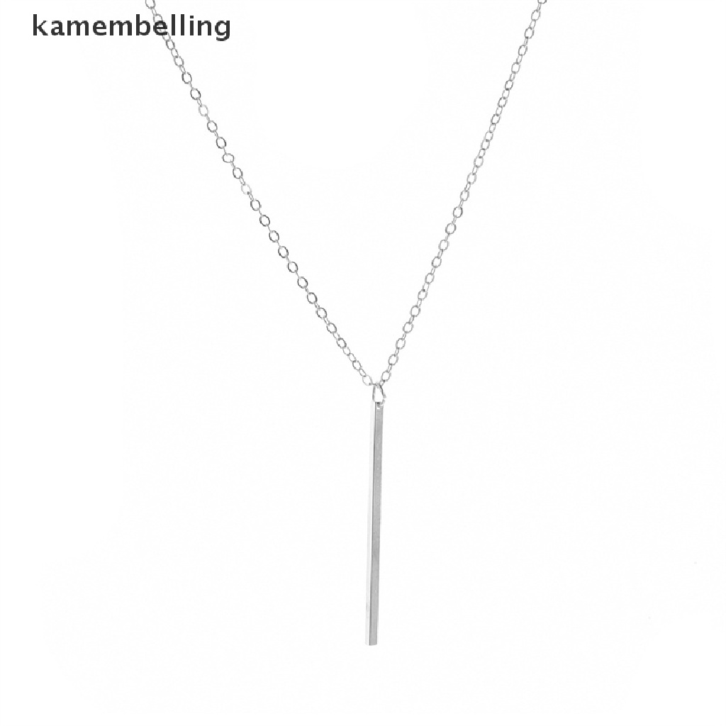 Kamembelling Vòng cổ Kim Loại Dài Mặt Thanh Đồng Đơn Giản Phổ Biến Thời Trang