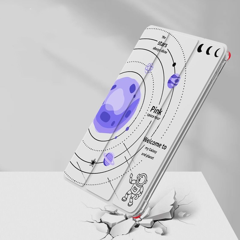 Ốp Máy Tính Bảng Mềm Hình Hành Tinh Có Khe Đựng Bút Cho iPad GEN7 / 8 / 9 10.2 "GEN10 10.9" Pro11 "Pro12.9" 2022 Air4 Air5 Air3 mini6