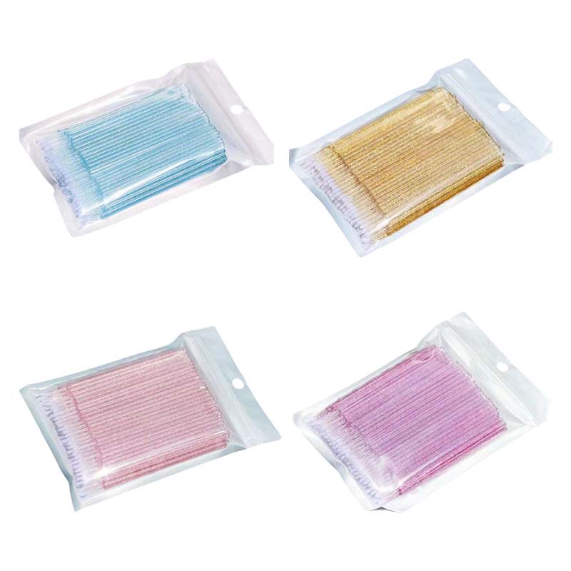 Bộ 100 Tăm Bông Cotton Nhỏ Dùng Một Lần Dùng Để Nối Mi / Trang Điểm Mắt JP5