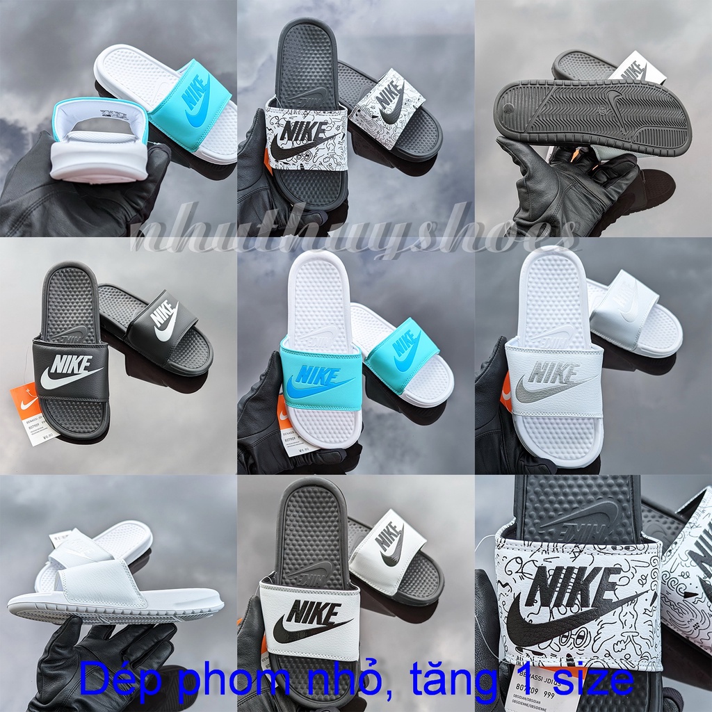 Dép Nike benassi FREE SHIP + hộp hãng + tem tag móc câu hàng loại 1.1 nike đế mềm êm quai ngang nam nữ. Nhuthuyshoes