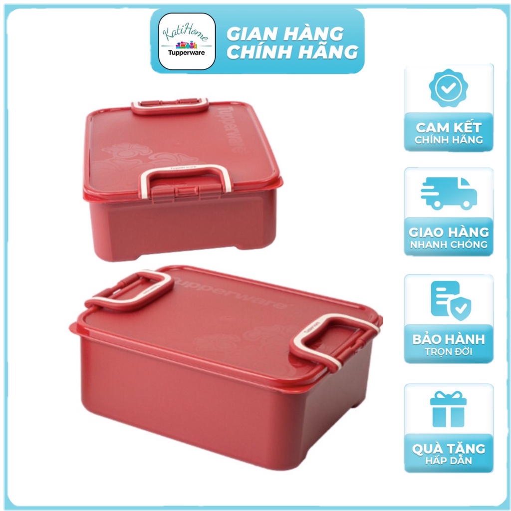 Bộ hộp lớn ngâm kim chi muối dưa rau củ cải Tupperware 5.5l 6.9l trữ ngăn mát tủ lạnh nhựa nguyên si