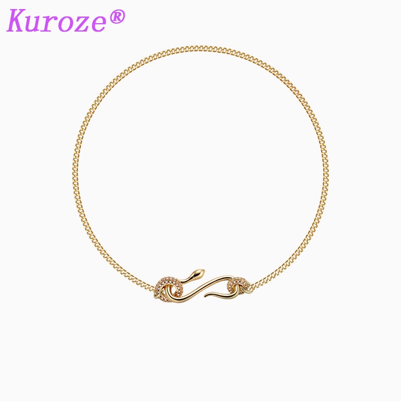 Vòng cổ Mạ Vàng 18K Mặt Hình Rắn Thời Trang
