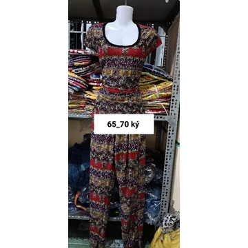 Bộ tay ngắn quần dài thun cát thái chéo