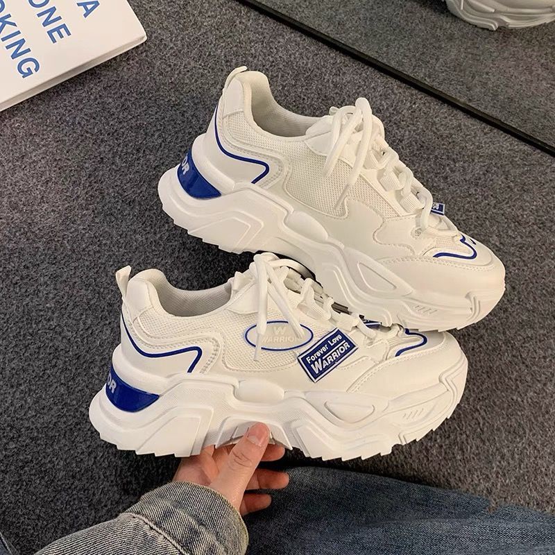 Giày Sneaker Đế Dày Phối Lưới Thoáng Khí Màu Xanh Lá Thời Trang Thu Đông Cho Nữ