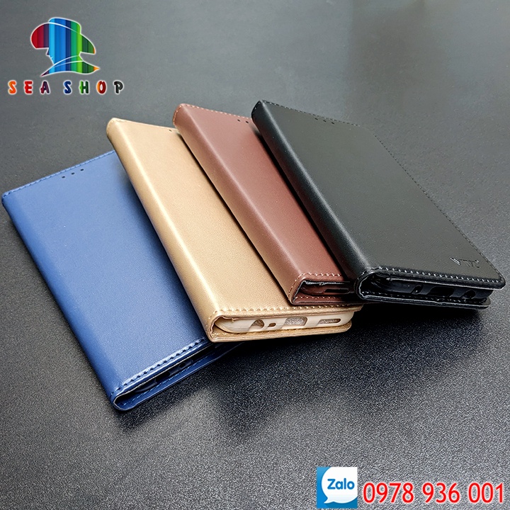 Bao da cao cấp Samsung M23 Kiêm ví cài thẻ, ngăn lớn để tien mặt - Dùng lực hút từ tính
