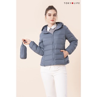 Áo khoác lông vũ siêu nhẹ NỮ TOKYOLIFE mũ liền C9FEJ001L