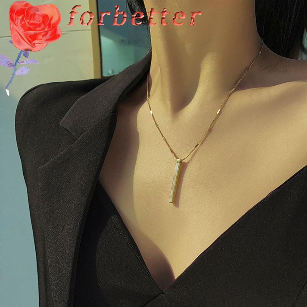 Vòng cổ thép titan mặt đính vỏ sò thời trang thanh lịch cho nữ