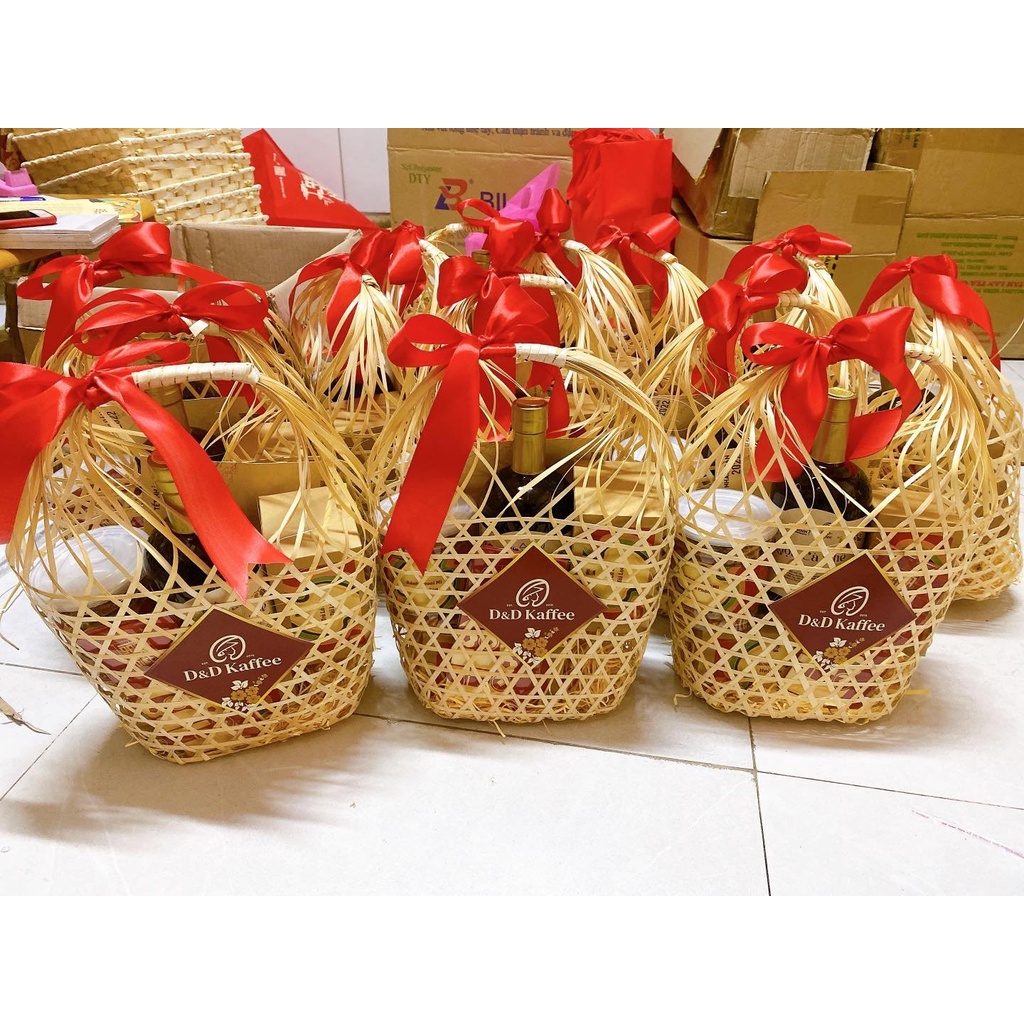 Giỏ Hộp mây tre đựng quà Tết HCM Giá sỉ