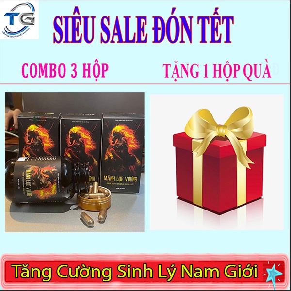 Combo 3 hộp Mãnh Lực Vương, tăng cường sinh lý nam, chống xuất tinh sớm 30 viên