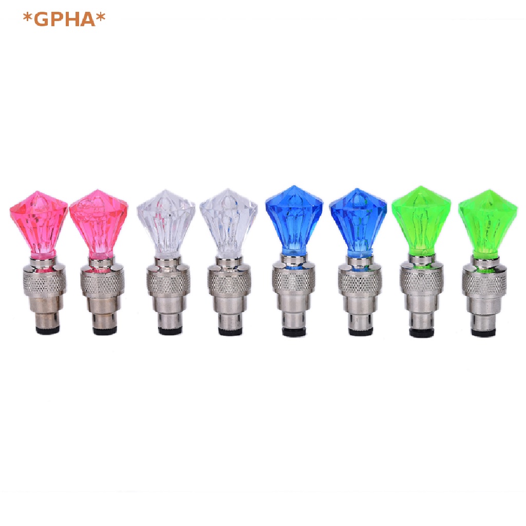 Bộ 2 Đèn LED Gắn Van Bánh Xe Đạp / Xe Máy / Xe Hơi Trang Trí Đèn Nhấp Nháy Mới
