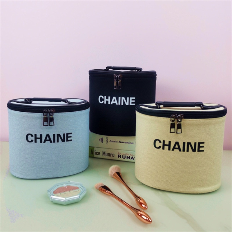 Túi canvas Đựng Mỹ Phẩm Sức Chứa Lớn Thiết Kế Đơn Giản Tiện Lợi Dễ Sử Dụng Ốp