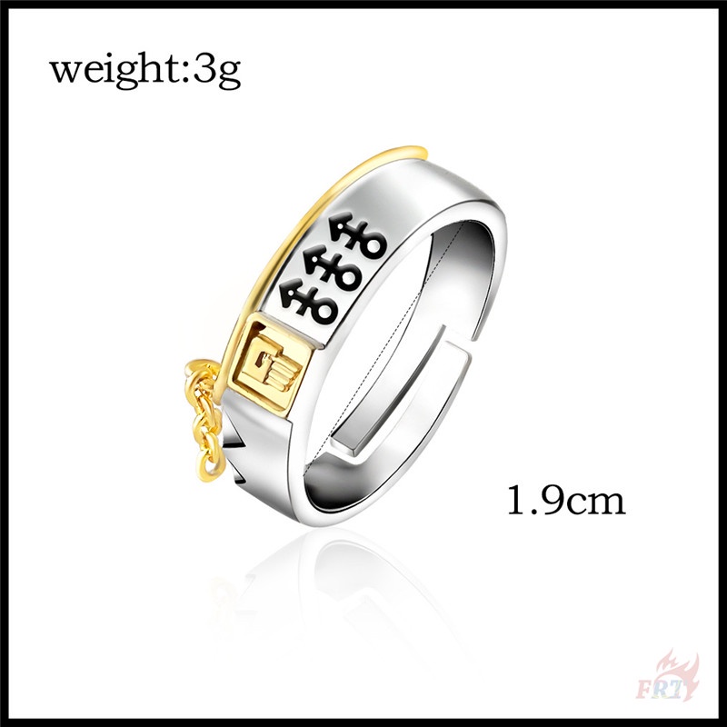 ☀ Nhẫn Điều Chỉnh Được Phong Cách Jojo 'S Bizarre Adventure ☀ 1 Nhẫn Hợp Kim Phong Cách Anime