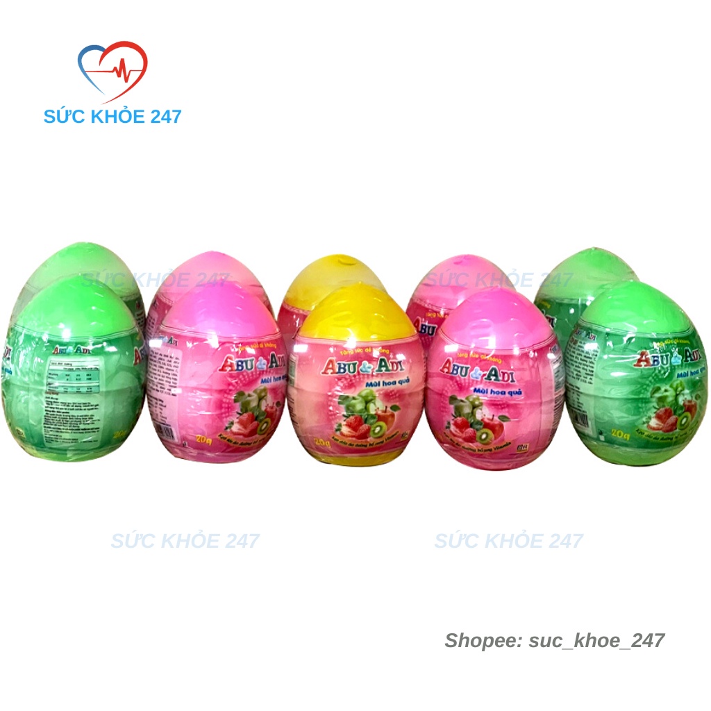Kẹo Dẻo ABU & ADI Hình Quả Trứng Giúp Bổ Sung Vitamin, Tăng Sức Đề Kháng Cho Bé
