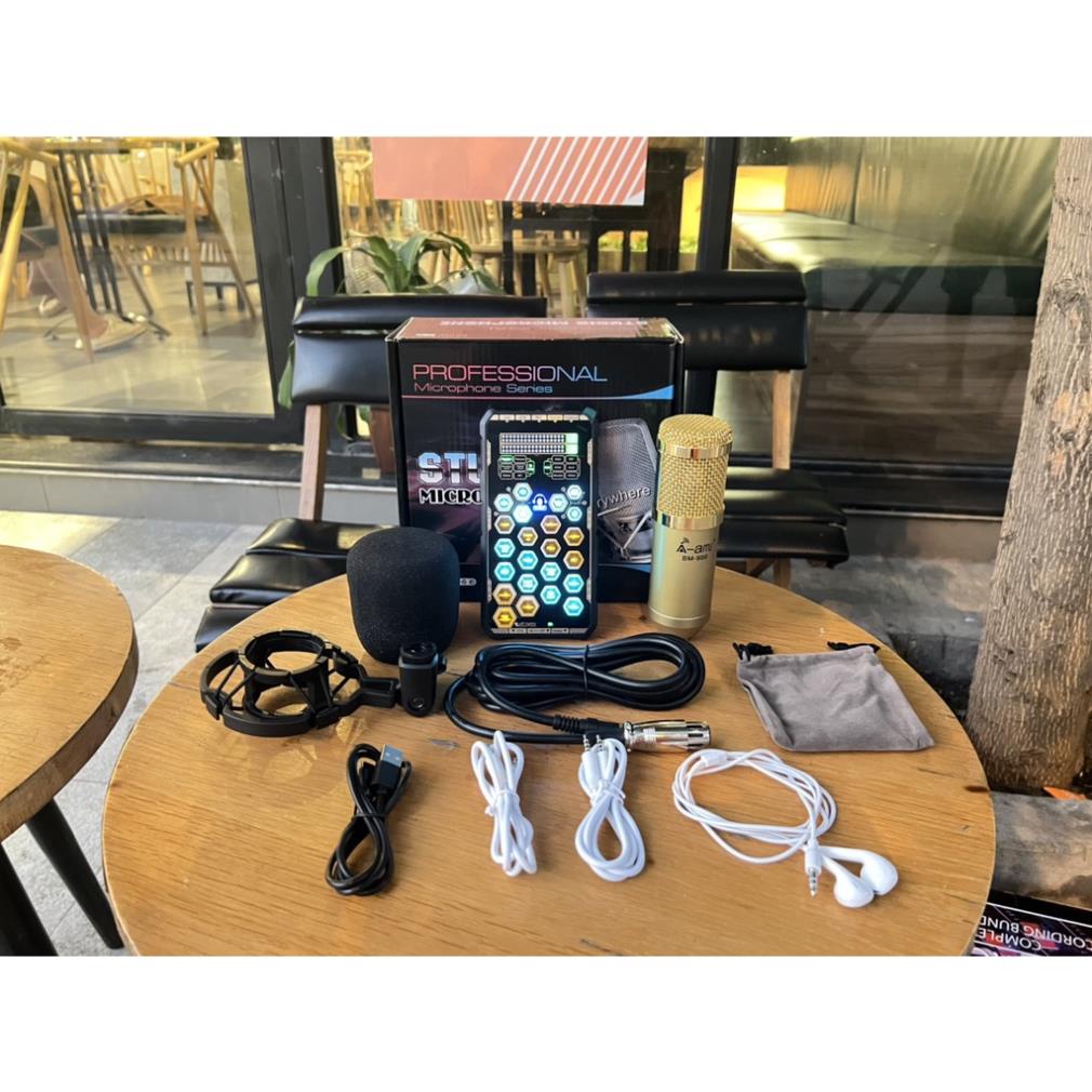 Combo Sound card K9 mobile và Micro BM 900 Chơi game, thu âm, livestream, karaoke online, pk dễ dàng