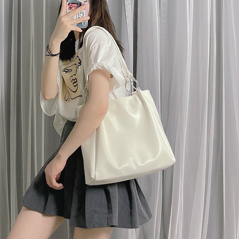 IELGY Túi Đeo Chéo Màu Trơn Sức Chứa Lớn Cao Cấp Thời Trang Dành Cho Nữ