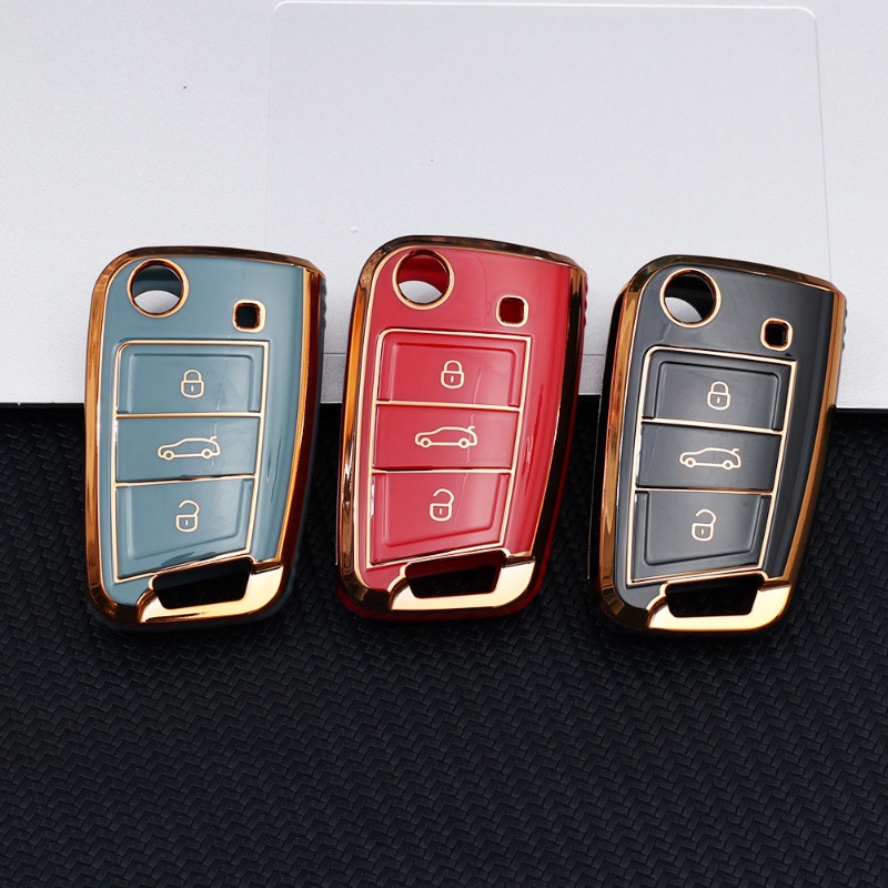 Vỏ Bọc Chìa Khóa Xe Hơi Bằng TPU Mềm Chất Lượng Cao Chống Rơi Cho Volkswagen Golf