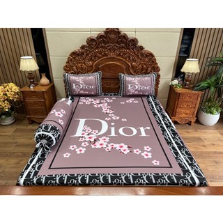 Bộ ga gối Dior thun siêu mát lạnh 5D cao cấp