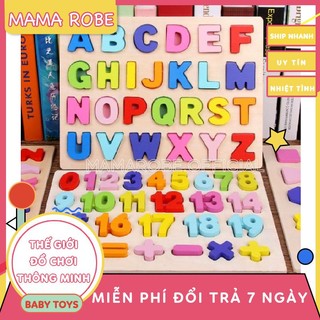 Đồ chơi gỗ Bảng số nổi bằng gỗ cho trẻ em học con số từ 1 đến 20 và phép tính