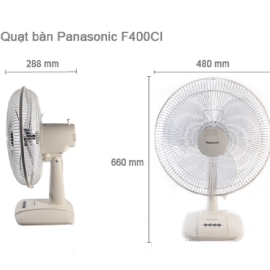 Quạt Bàn Panasonic F-400CI Màu Trắng Ngà - Hàng Chính Hãng - F400CI / F-400C / F400C