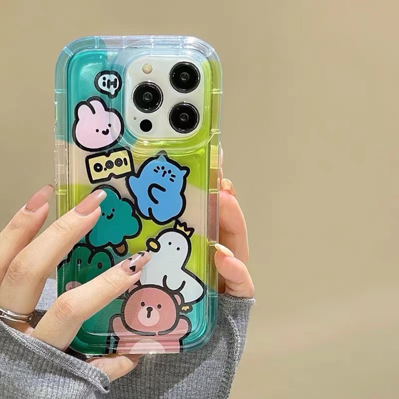 Ốp Điện Thoại Silicon TPU Mềm Trong Suốt Họa Tiết Động Vật Dễ Thương Cho IPhone 14 13 12 11 Pro XS Max X XR 8 7 6S Plus