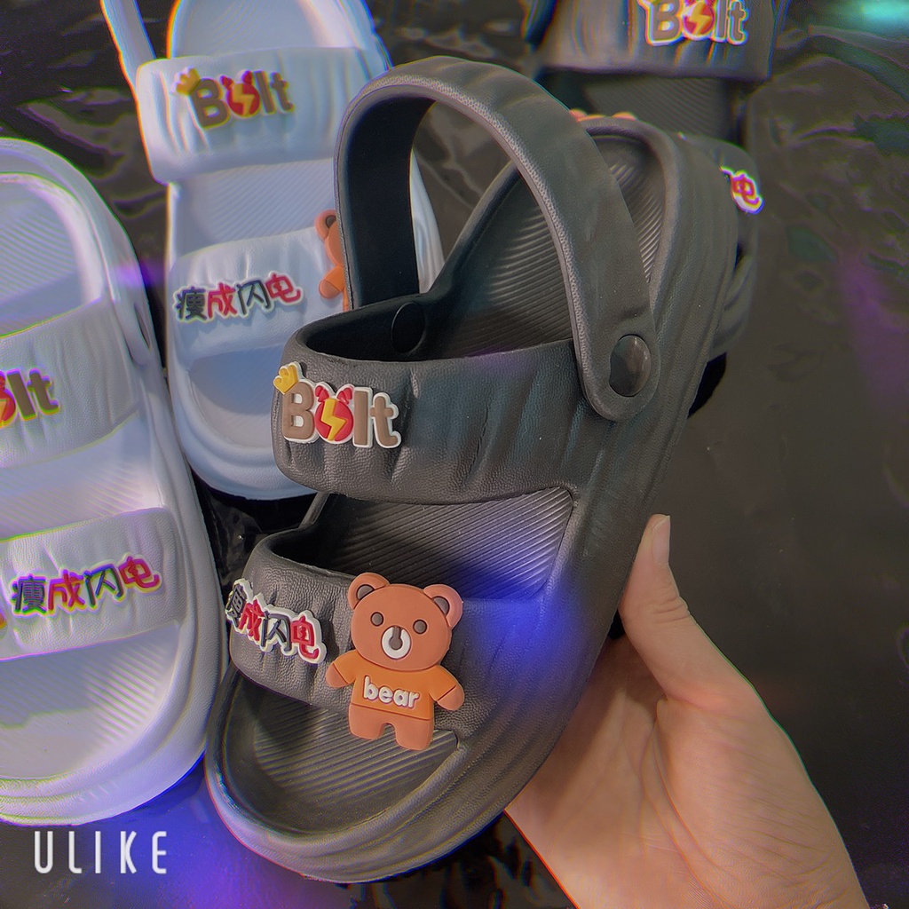 Dép Sandal Nữ, Dép Bánh Mì Có Quai Sau Cho Nữ Phong Cách Siêu Hot Trend Chất Cao Su Siêu Nhẹ(sz 40/41= chân 38/39)