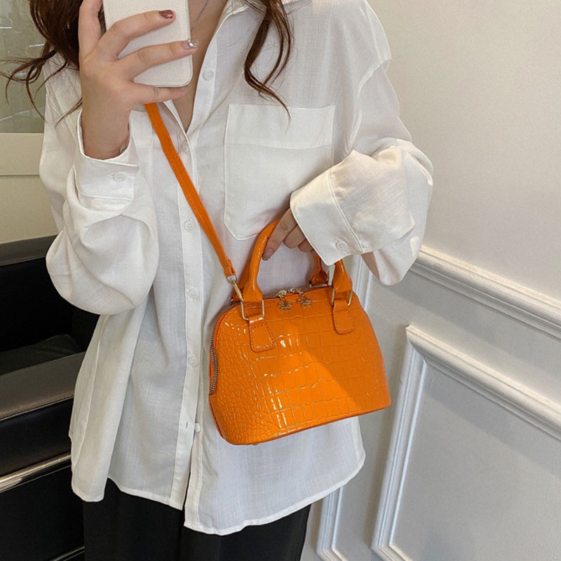 Mischa Túi Xách Da PU Màu Trơn Phong Cách Phương Tây Thời Trang Thu Đông