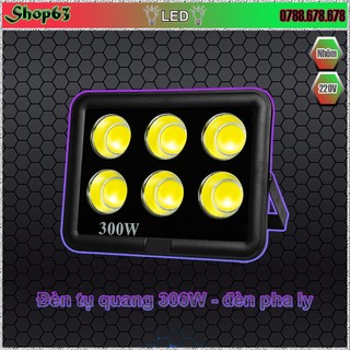 Đèn pha LED tụ quang 300W chip COB - ánh sáng trắng (đèn pha ly - đèn pha chiếu điểm - chống nước - bảo hành 2 năm)