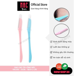 Dao cạo tỉa lông mày vacosi - dc06 - bịch 2 cái