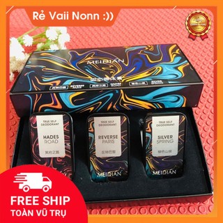 Sét 3 mùi nước hoa khô meidian - nước hoa bỏ túi dạng sáp, hương thơm nam tính, quyến rũ