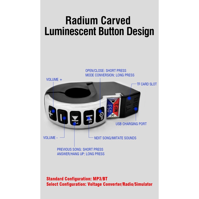 Loa Bluetooth MP3 12V Chống Nước Thông Dụng Cho Xe Đạp / Xe Máy