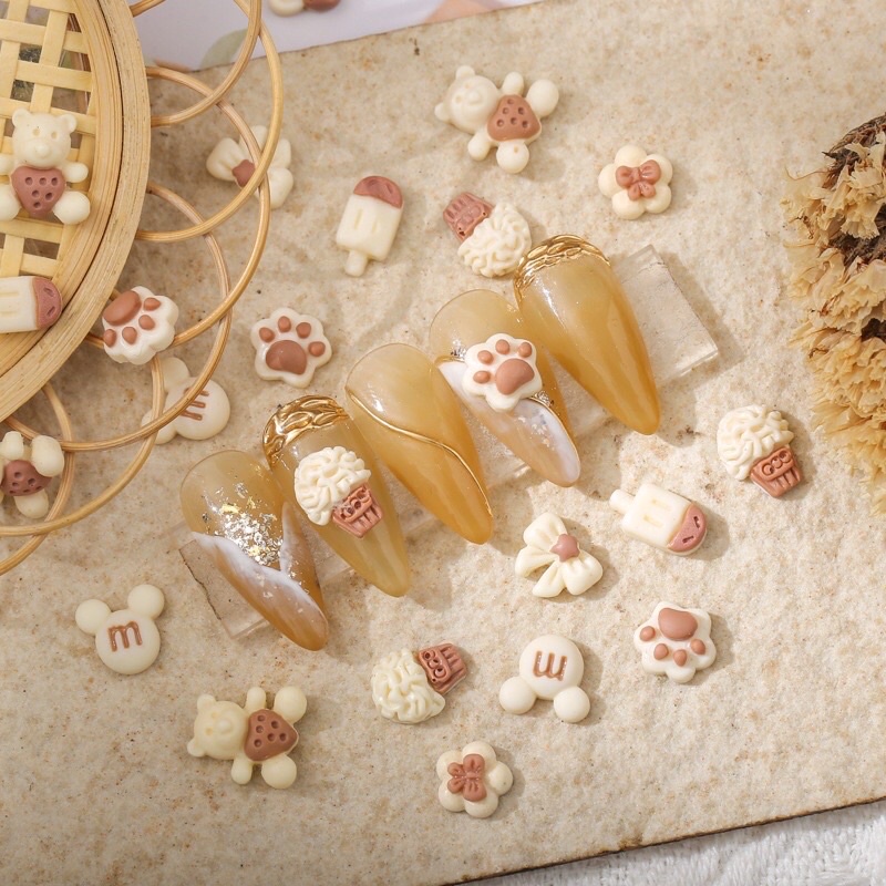 Phụ Kiện Nail - 20 Charm Hoạt Hình Trang Trí Móng Siêu Cute