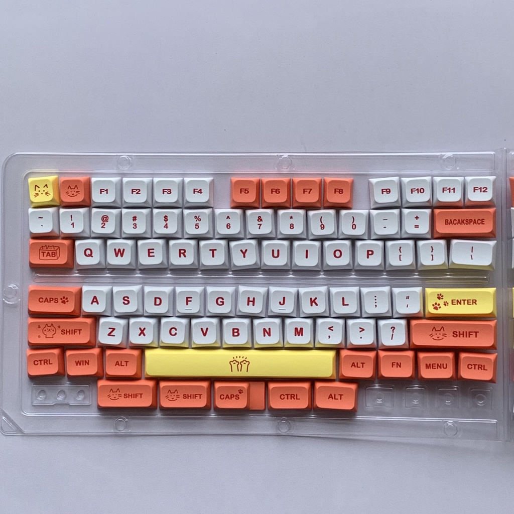Keycaps PBT Chiều cao XDA - CAT CAT 130 phím dành cho phím cơ