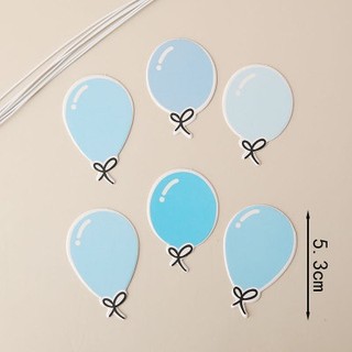 Set que cắm chùm 6 bóng bay xanh