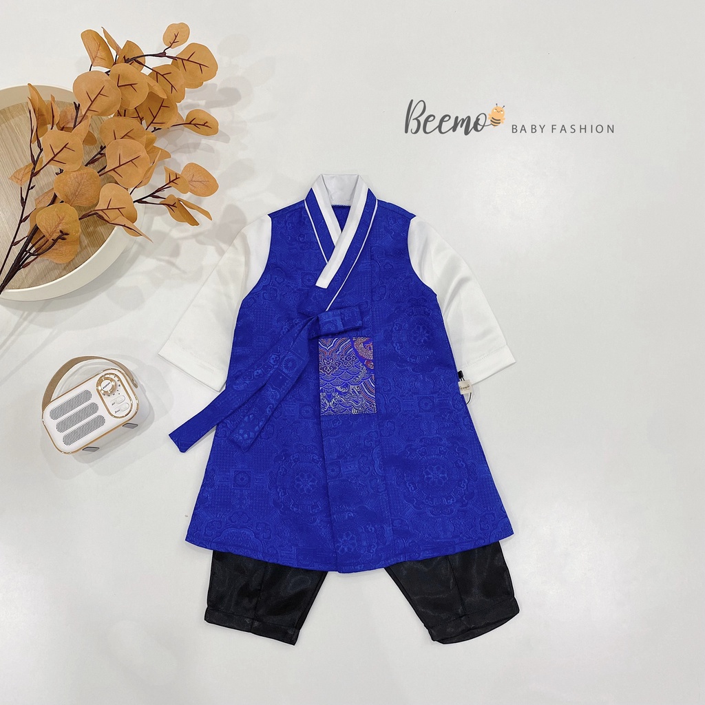 Bộ Hanbok truyền thống cho bé trai, bé gái BEEMO, Chất liệu gấm cao cấp B240