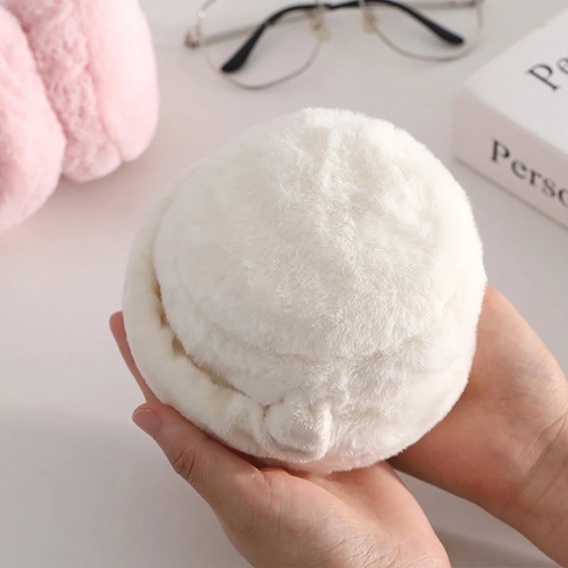 Bông Chụp Tai Nhung Mềm Dày Dặn Hình Bánh Burger Gấp Gọn Sáng Tạo Bảo Vệ Lạnh Tai Khi Lái Xe Ngoài Trời Vào Mùa Đông