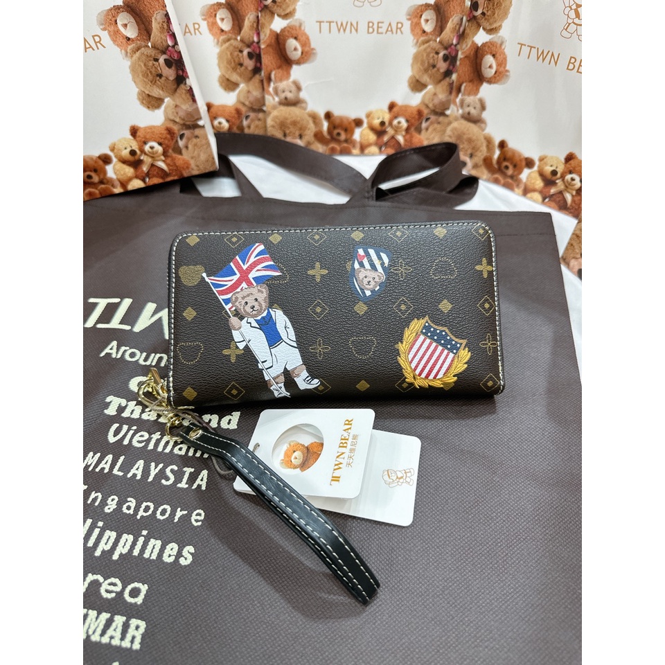 [HÀNG MỚI VỀ] VÍ DÀI KÈM DÂY DA NGẮN PHÙ HỢP ĐI HỌC ĐI CHƠI ĐI TIỆC - CHÍNH HÃNG TTWN BEAR - PICK TRỰC TIẾP STORE THÁ