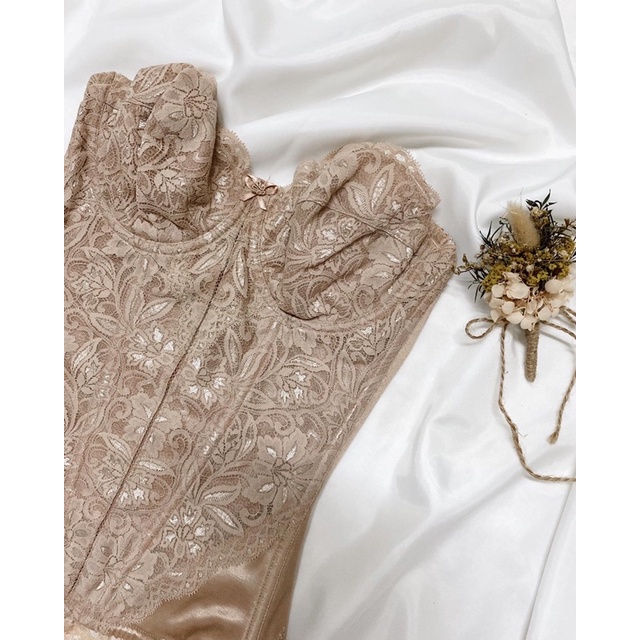 Áo corset nude ren 2hand