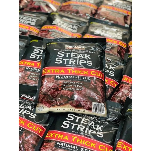 Khô bò Kirkland Steak Strips 340g #Mỹ