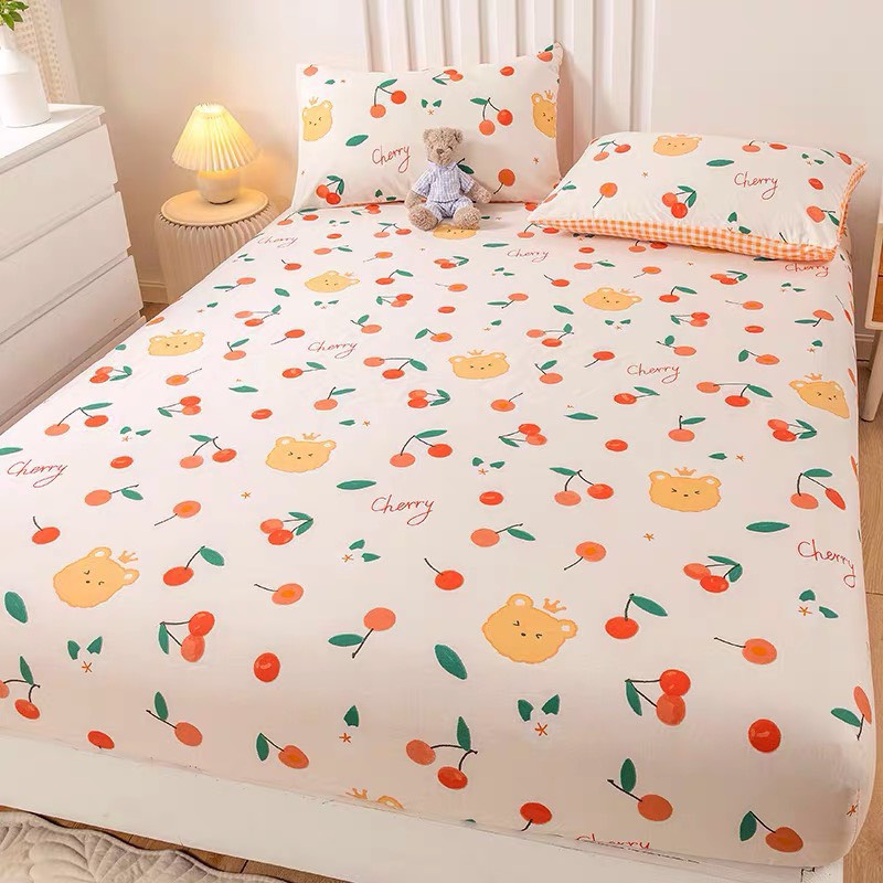 Ga Gối 100% Cotton Livinh Phong Cách Hàn Quốc Miễn Phí Bo Chun Theo Sai Đệm Sét Ga Gối Contton