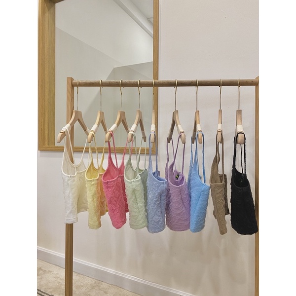 Áo 2 dây croptop - 𝗖𝗢𝗧𝗧𝗢𝗡 𝗖𝗔𝗡𝗗𝗬 𝗖𝗟𝗢𝗨𝗗𝗦 𝗖𝗥𝗢𝗣𝗧𝗢𝗣