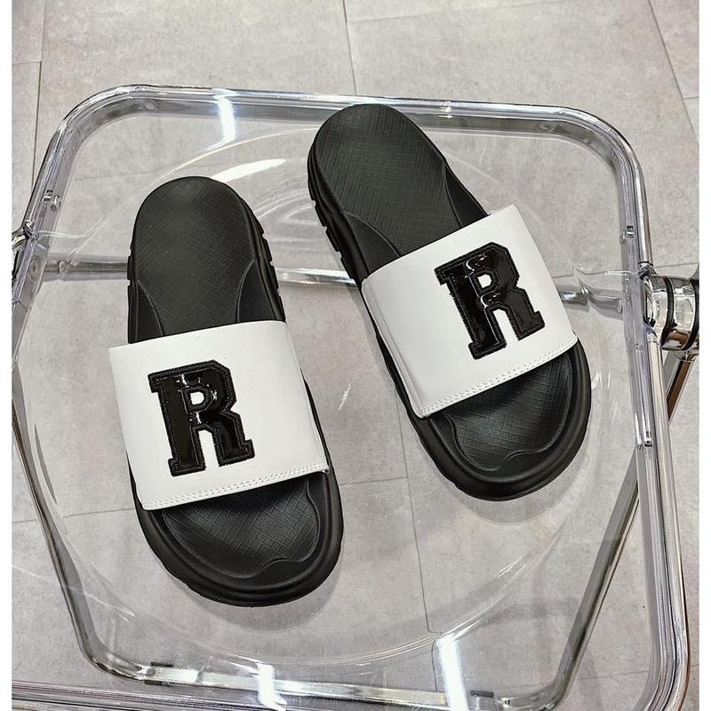 Dép quai ngang nam nữ đế cao chữ R cao cấp 2 màu full size