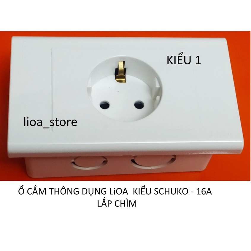 BỘ Ổ CẮM THÔNG DỤNG LiOA CÓ DÂY NỐI ĐẤT - 16A.