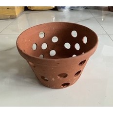 Chậu đất nung Size 20cm + Tặng kèm móc treo, trồng hoa Lan, cây phong Lan, phong lan