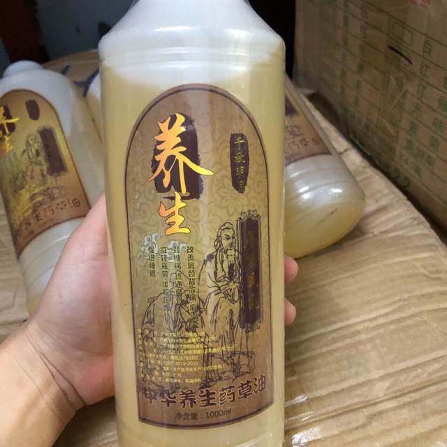 Dầu massage body gừng, ngải chai 1000ml, dầu massage 1000ml