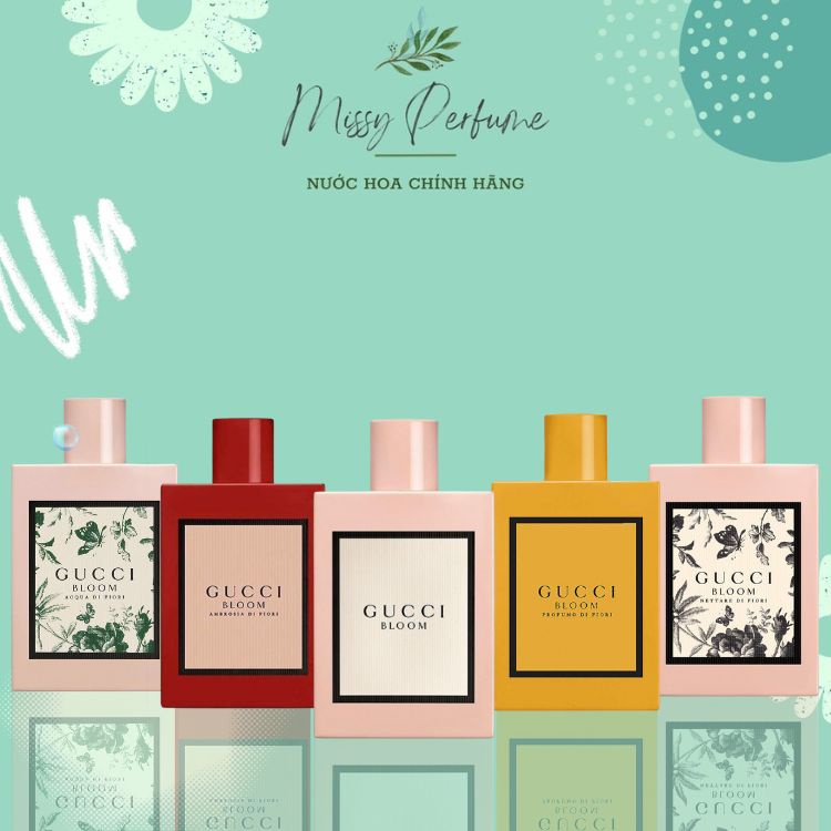 Nước hoa Gucci Bloom Ambrosia di Fiori Full, Gucci Aqua, Nước hoa nữ hương hoa cỏ nhẹ dịu sang trọng