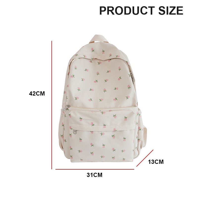 MISCHA Ba Lô Vải canvas Sức Chứa Lớn In Họa Tiết Thời Trang Đơn Giản Dễ Phối Đồ