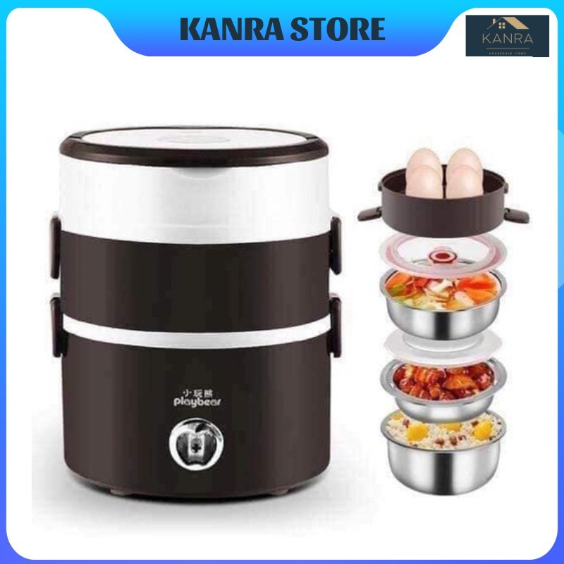 CẶP LỒNG CƠM CẮM ĐIỆN 💥FREESHIP💥 Cặp lồng ủ cơm 3 tầng inox cắm điện Star Hot