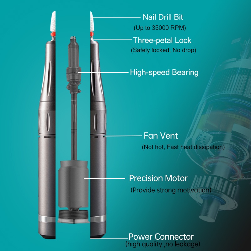 Máy Mài Móng Tay 35000Rpm Cổng USB Chuyên Dụng Cho Salon