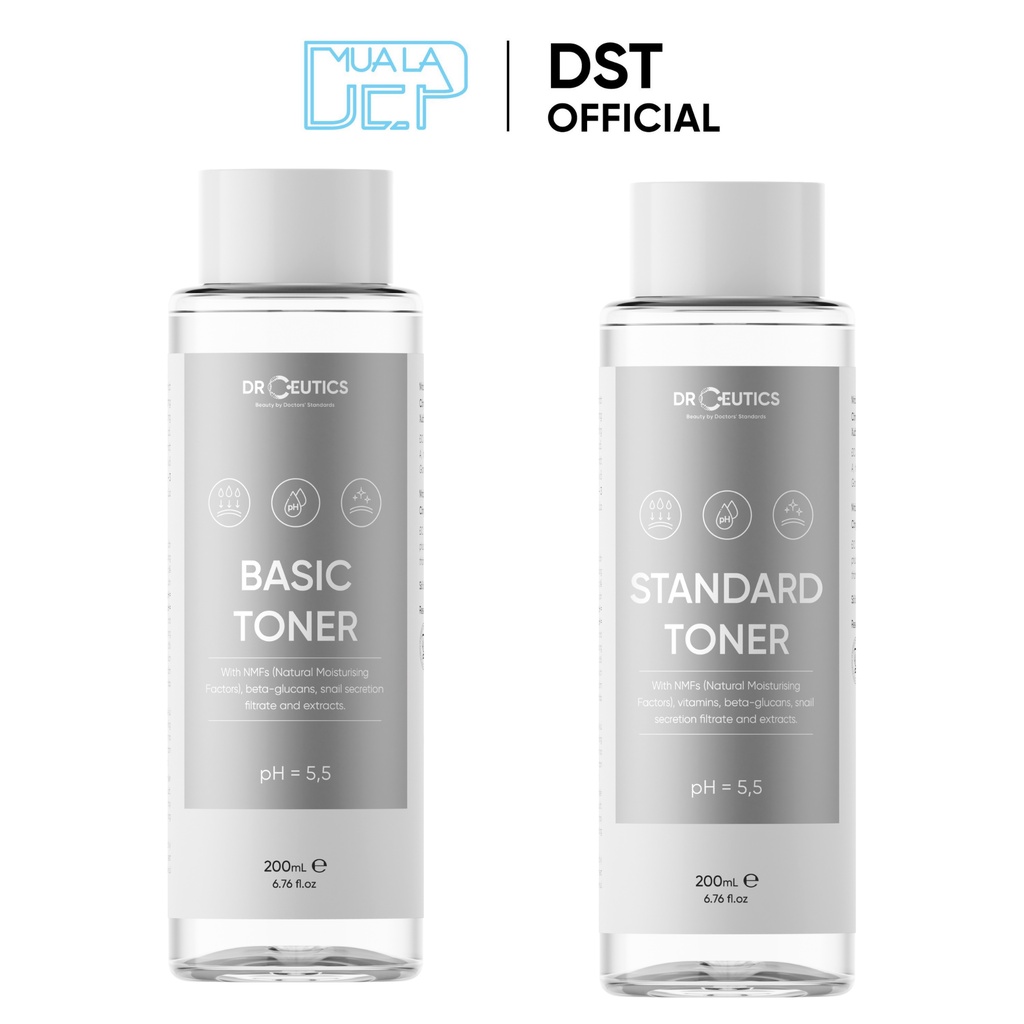 DRCEUTICS Basic Toner Và Standard Toner Cấp Ẩm Cho Da (200ml)